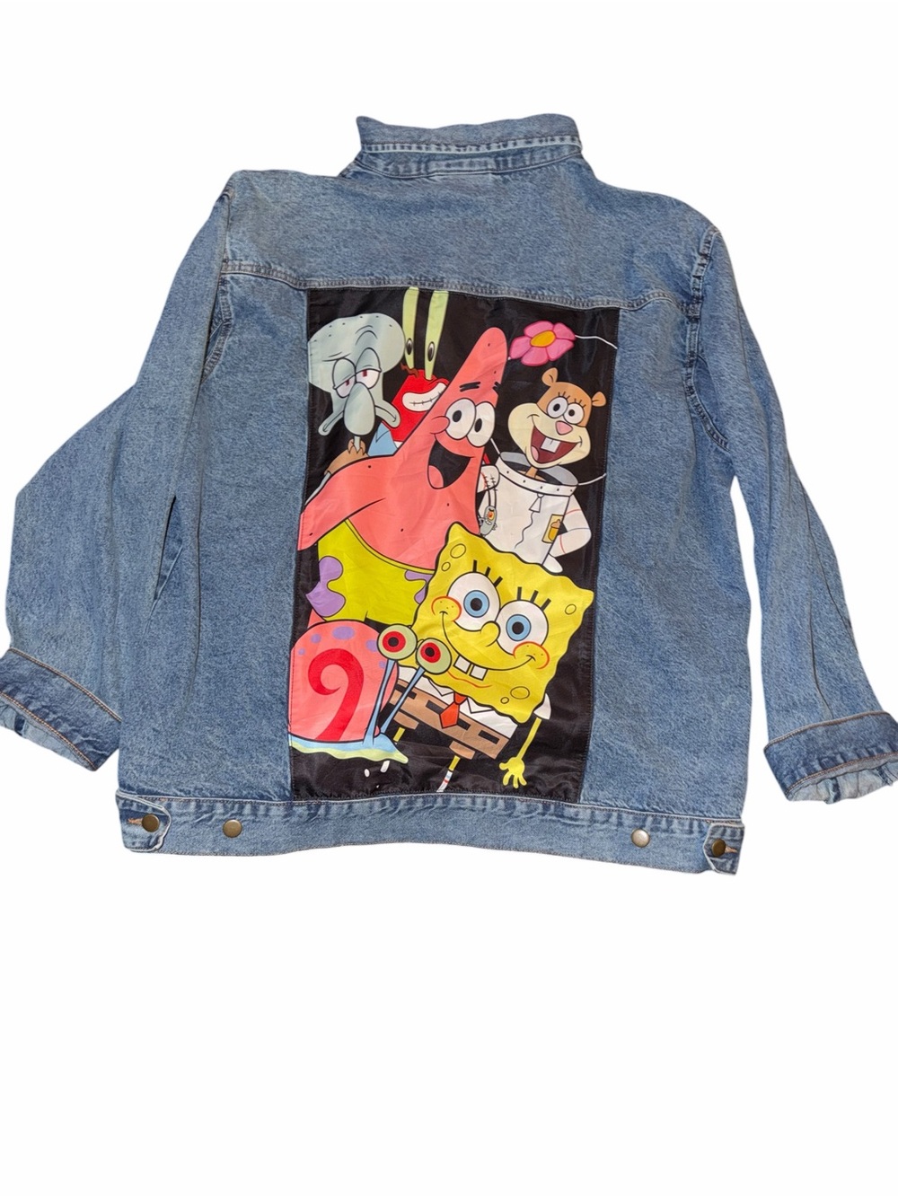 Men's Denim Jacket with SpongeBob Graphic Back